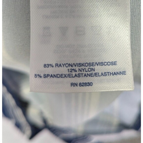 Lands End Womens Dress Sleeveless Sheath Ponte Blue White Stripe Size 14 - Picture 4 of 10